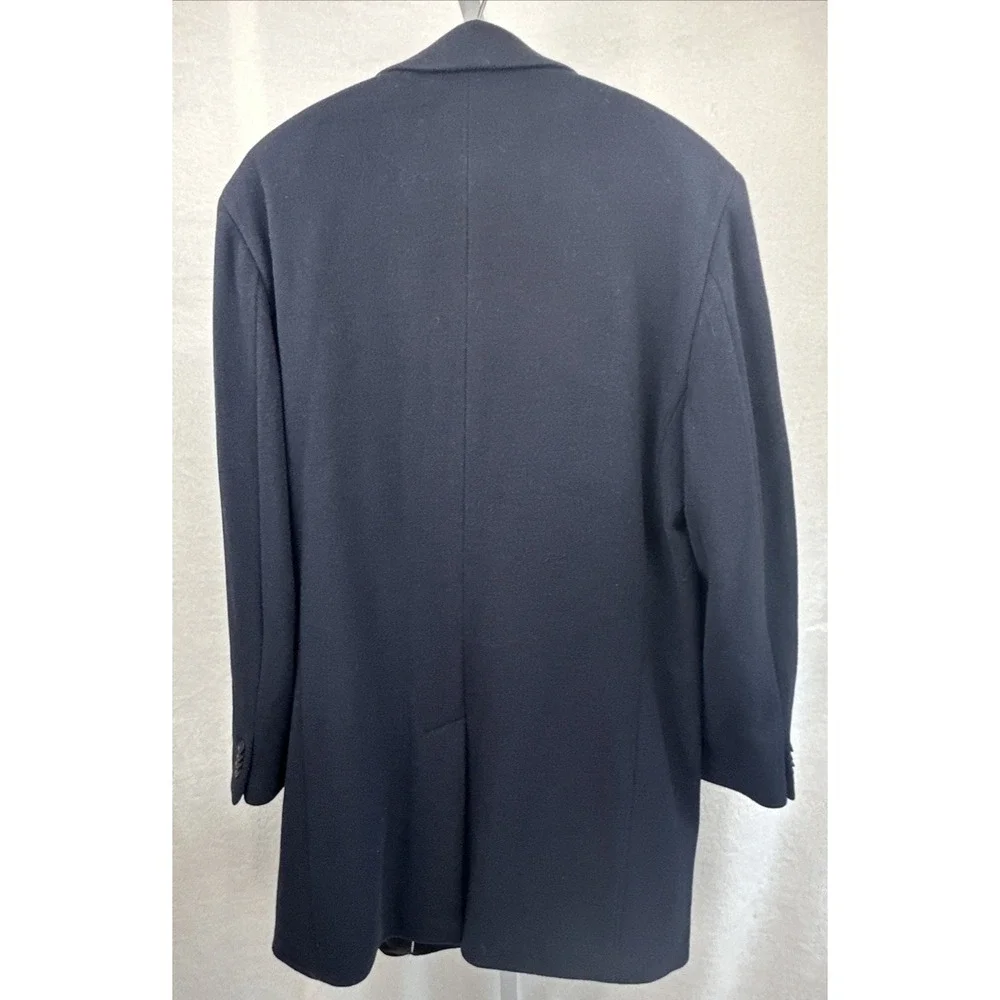Joseph‎ Abboud navy blue Wool cashmere blend overcoat